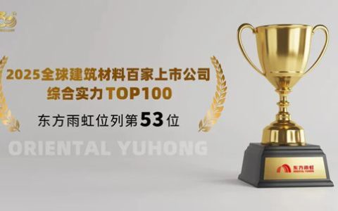 荣登全球百强榜，东方雨虹以综合实力书写高质量发展新篇