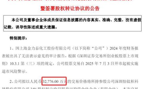 3.28亿甩掉”年报炸弹”，金力泰退市危机真能翻篇？市场吵翻了
