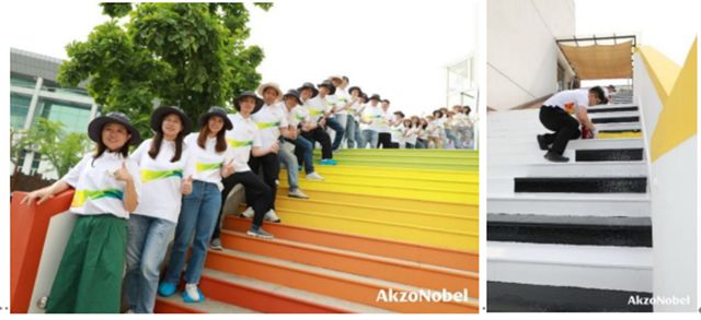 阿克苏诺贝尔“Let’s Colour多彩开始”社区焕新项目 以色彩为笔，绘可持续未来