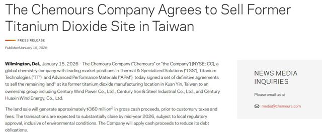 科慕“卖地”套现25亿元！钱都用来做什么了？