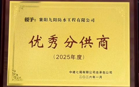 品质履约 共筑标杆丨九阳防水连获中建七局、八局双料荣誉！