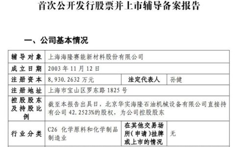 海隆赛能启动IPO，高端工业涂料“小巨人”走向台前
