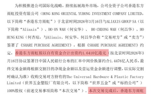 1.45亿吞香港60年“锚牌”！防水龙头变全球玩家，东方雨虹海外突围太燃了