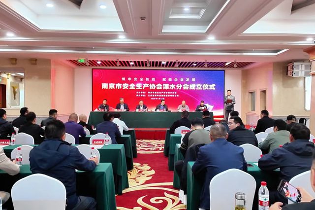 热烈祝贺南京市安全生产协会溧水分会正式成立——冠军集团牵头承办，谢贵兵当选主任委员，共筑溧水安全发展共同体