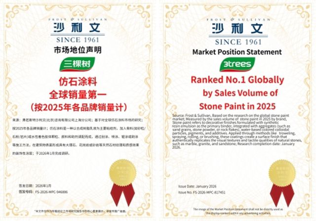 全球第一!三棵树国际化战略再升级