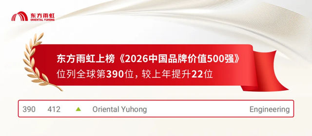 荣耀登榜！东方雨虹荣登2026中国品牌价值500强