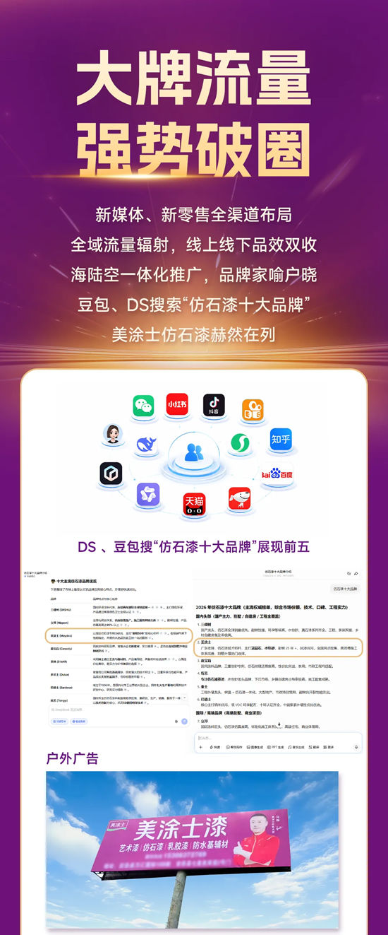 双风口齐发!携手美涂士仿石漆稳赢到底
