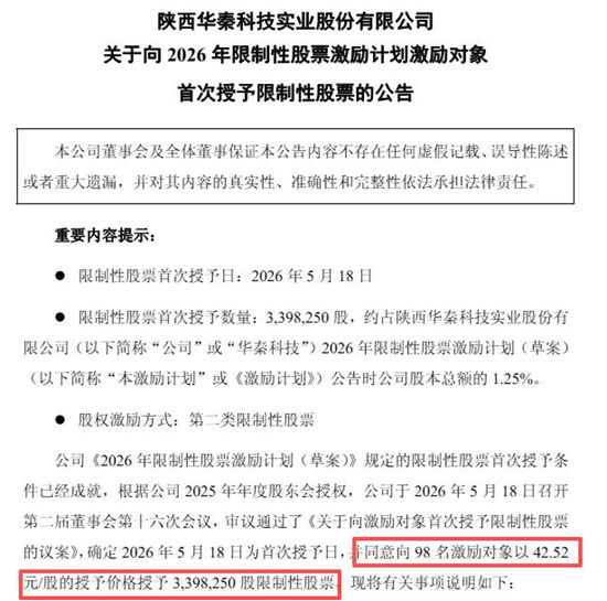 每人140万?华秦半价给核心员工发股票!“用未来的钱”绑定现在的顶尖人才