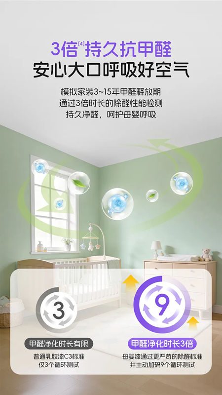 美涂士护敏抗甲醛全效母婴漆:净醛0敏原,母婴全防护