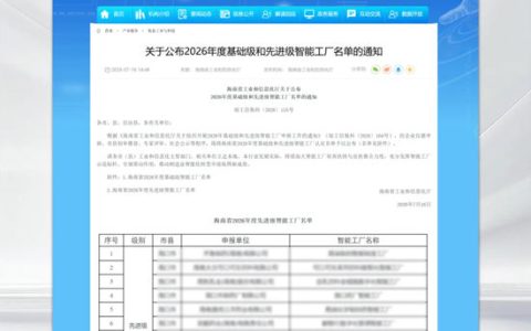 东方雨虹海南洋浦生产研发物流基地获评海南省2026年度先进级智能工厂