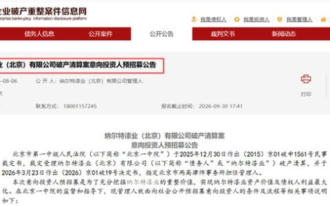 纳尔特漆业破产清算，谁会来接盘？