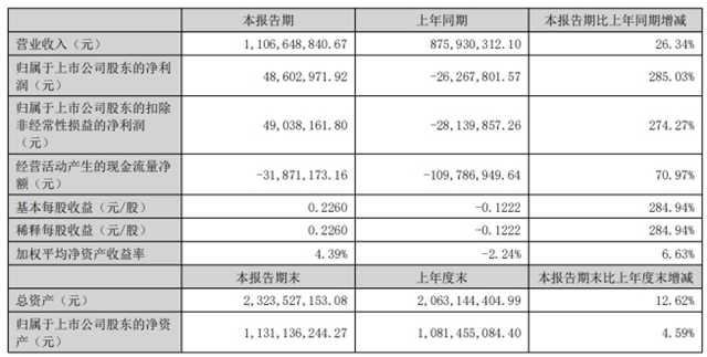 营收11亿，净利暴涨285.03%！安纳达上半年扭亏为盈
