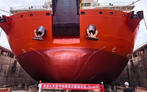 德威涂料圆满完成 “大和谐号” 坞修涂装项目，筑牢远洋船舶防护屏障
