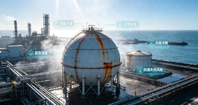 隔热防腐双重防护｜三棵树工业涂料护航中石油某油田球罐筑牢长效安全护盾
