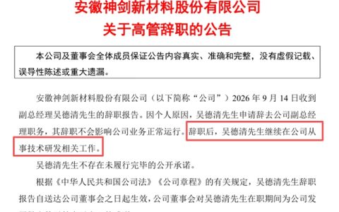 技术元老辞任副总、证监会立案悬顶！神剑股份遭遇“多事之秋”