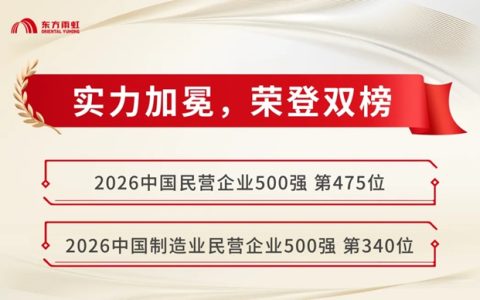 荣登双榜丨东方雨虹上榜2026中国民营企业500强、制造业民营企业500强