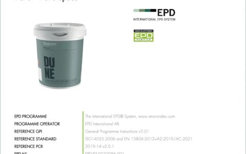 从REDcert²到EPD！Novacolor 两款艺术涂料获 EPD International认证