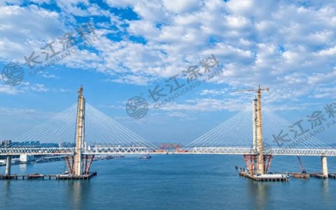 长江涂料超耐候重防腐体系配套杭州湾跨海铁路大桥世纪工程
