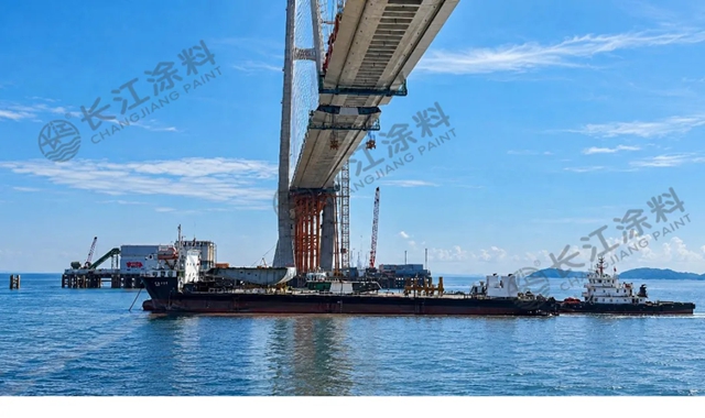 长江涂料超耐候重防腐体系配套杭州湾跨海铁路大桥世纪工程