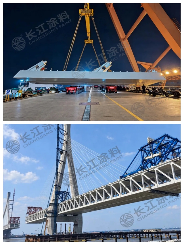 长江涂料超耐候重防腐体系配套杭州湾跨海铁路大桥世纪工程